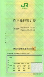 【新春】JR東日本株主優待券 ＜2016年6月1日〜2017年5月31日期限＞