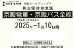 京阪電鉄株主優待（定期型）電車・バス全線 2025年1月10日期限